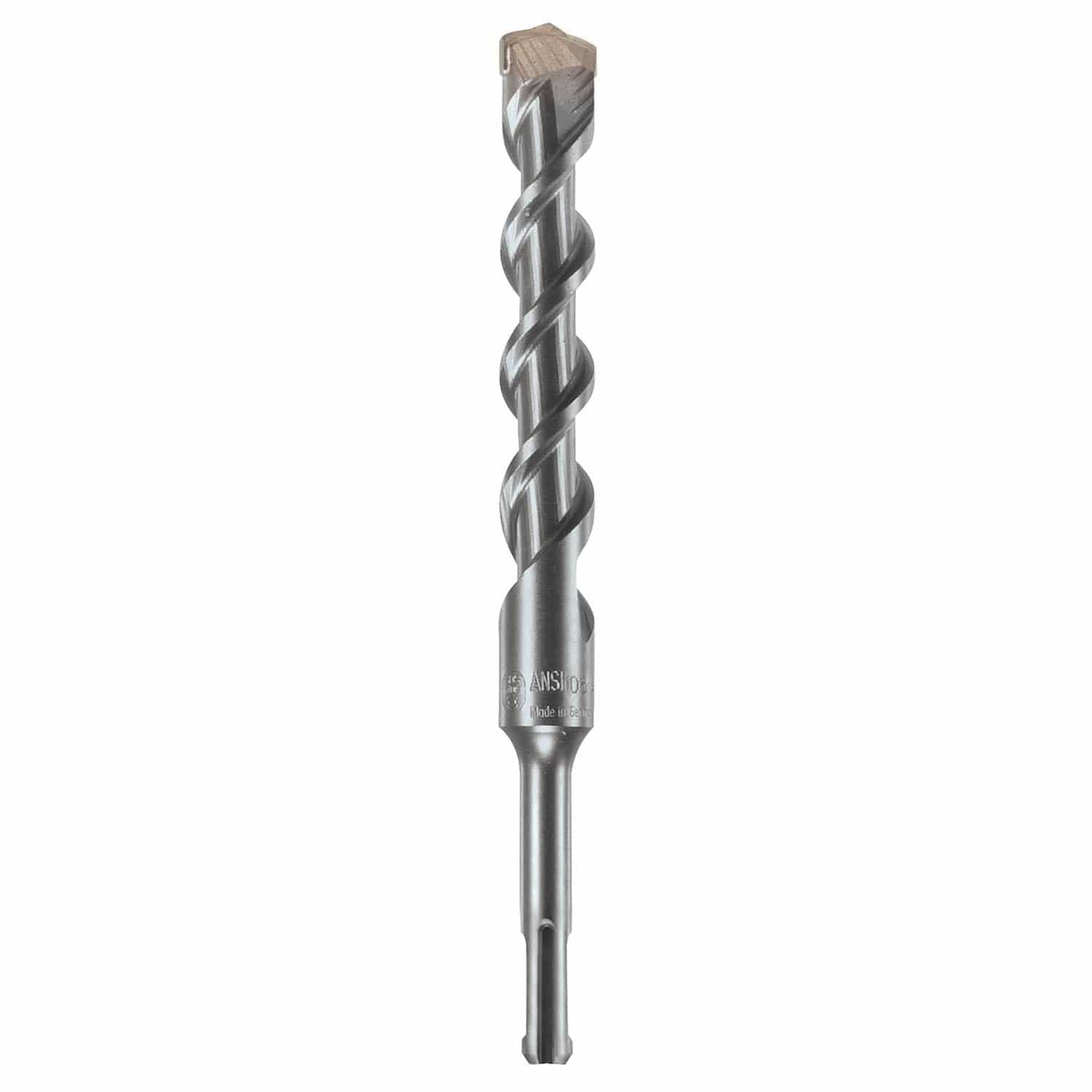 Bosch SDS-plus® Bulldog™ Rotary Hammer Bits with tungsten carbide tip and 4-flute design for reinforced concrete drilling.