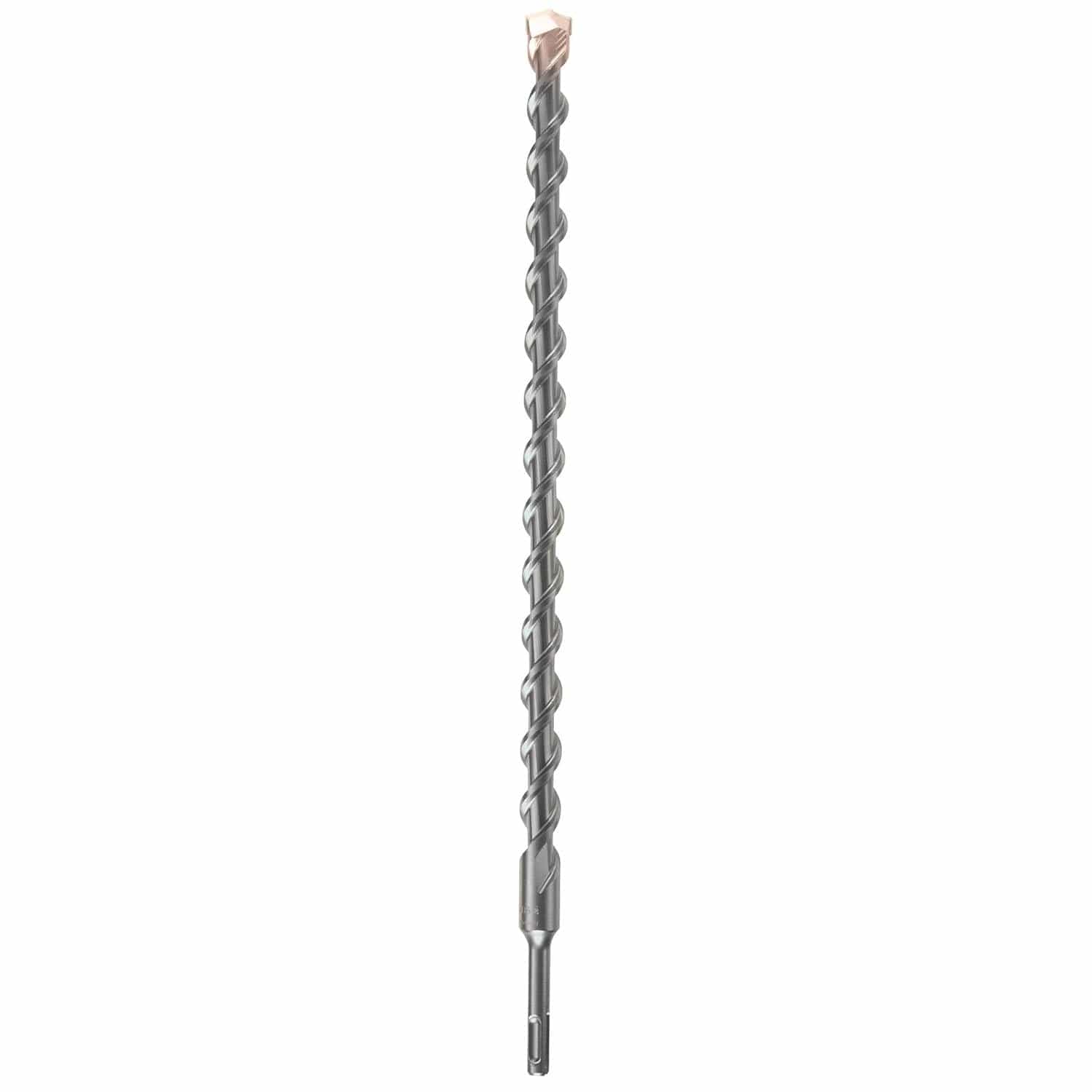 Bosch SDS-plus® Bulldog™ Rotary Hammer Bits with tungsten carbide tip and 4-flute design for durable rebar drilling.