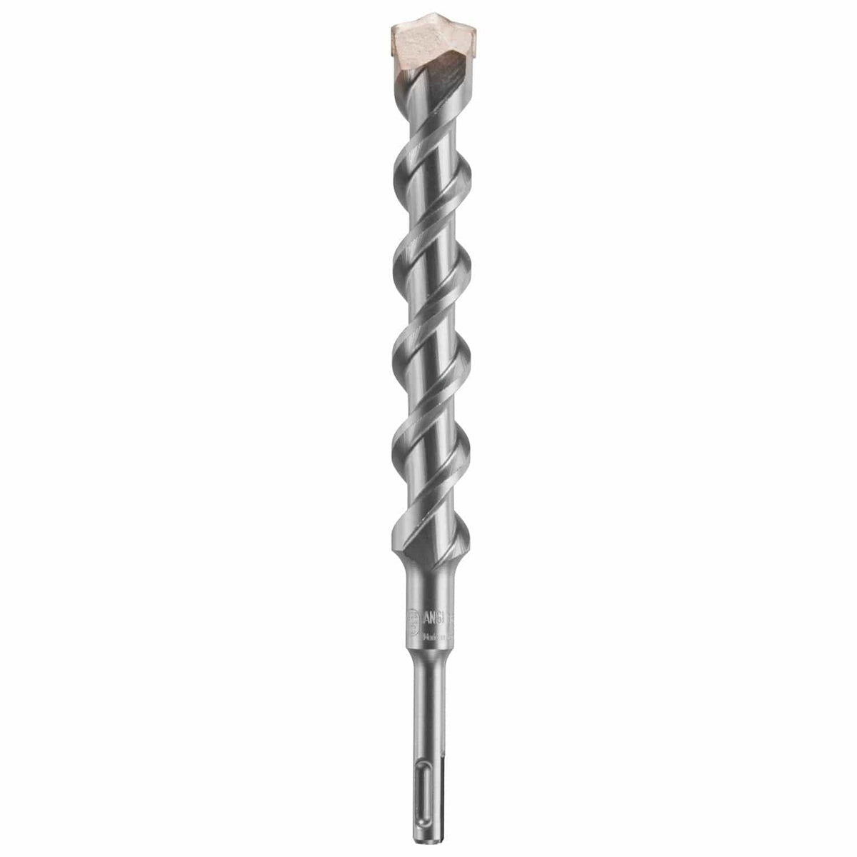 Bosch SDS-plus® Bulldog™ Rotary Hammer Bits with tungsten carbide tip and 4-flute design for drilling reinforced concrete.