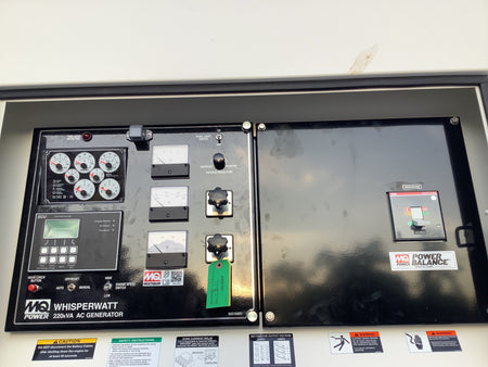 Close up of the controll panel