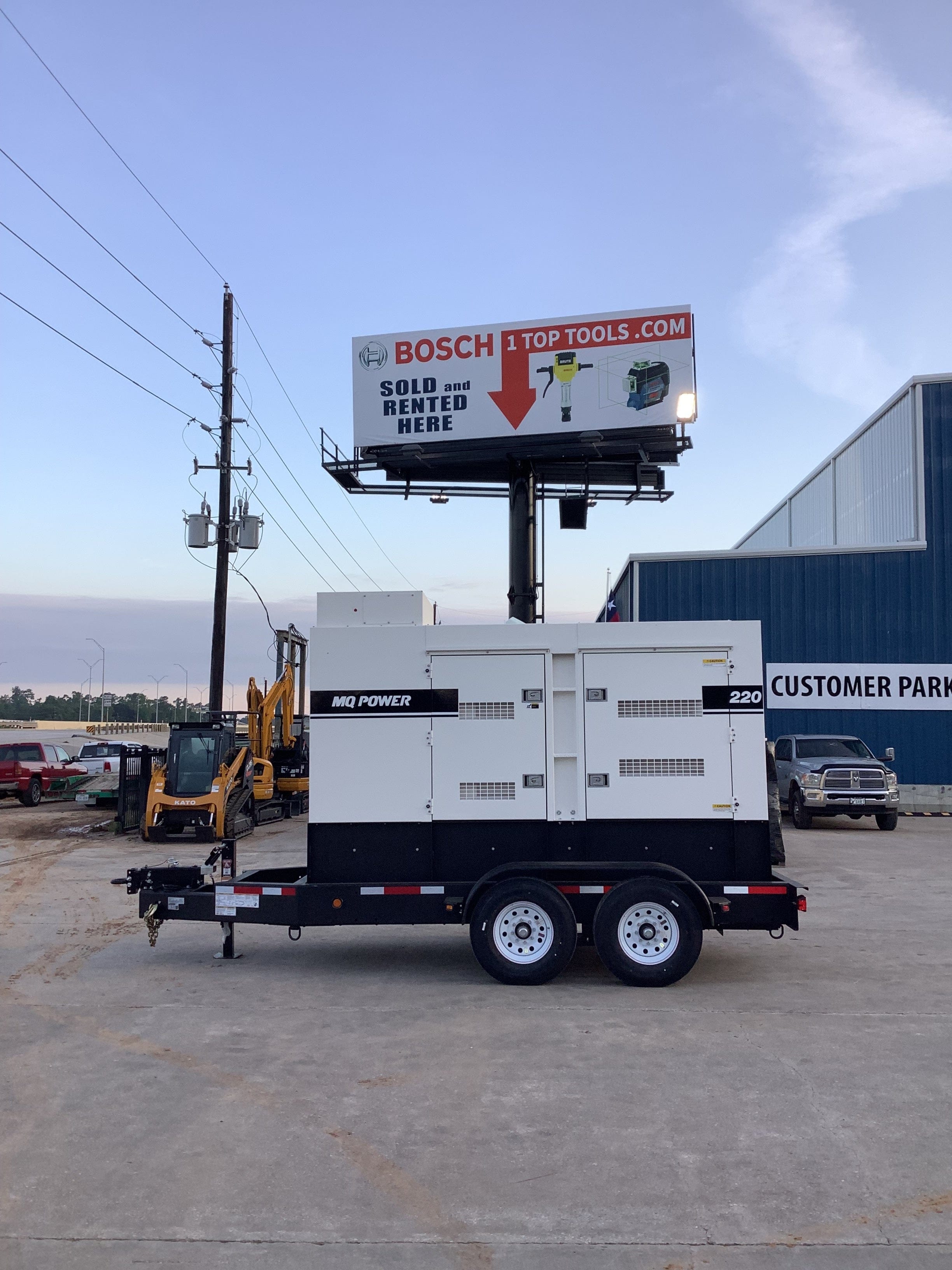 Right side of the trailer mounted generator.