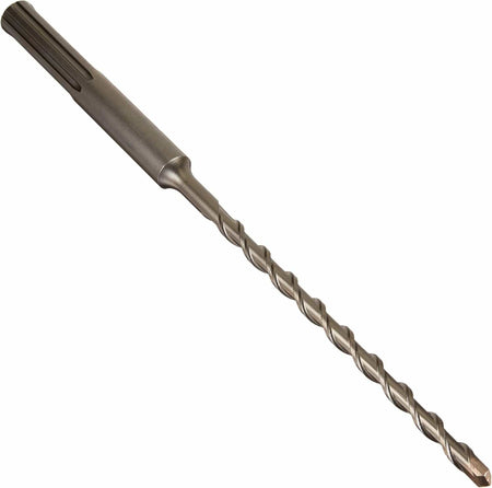 his is a heavy-duty chipping or scraping tool, predominantly gray, with a long cylindrical shaft attached to a wide, flat blade secured by three bolts. It's designed for breaking or scraping material and appears robust.