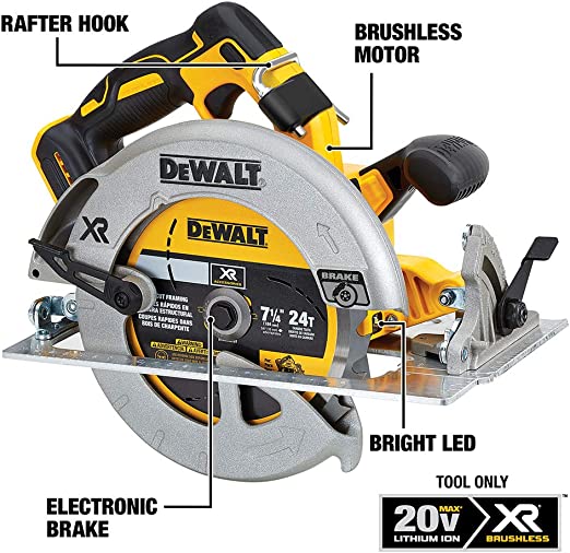 DeWalt 20V MAX* 7-1/4" XR Circular Saw (Bare Tool)