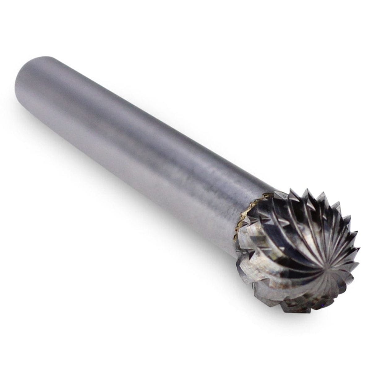 A three-quarter angle studio shot of the UCT Gem Carbide SD-1 ball-shaped 