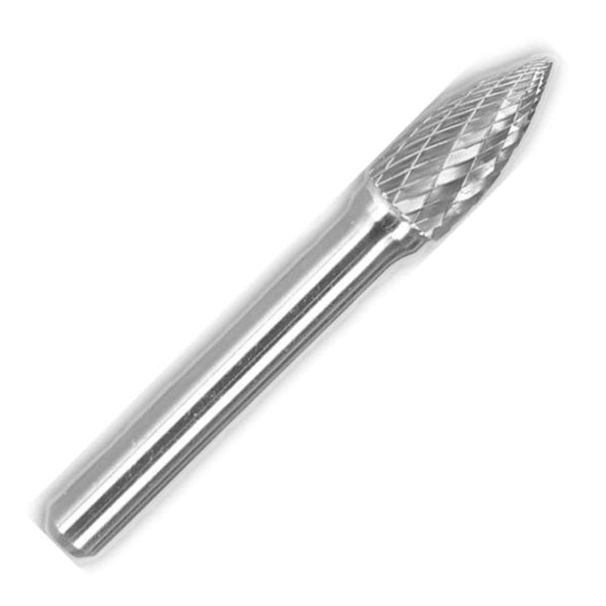 Metal burr tool on a white background