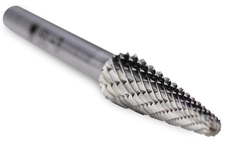 A three-quarter angle studio shot of the UCT Gem Carbide SL-1 burr.