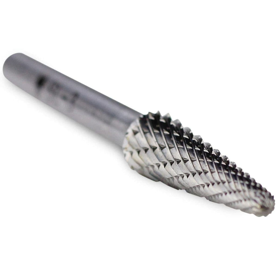 A three-quarter angle studio shot of the UCT Gem Carbide SL-1 burr.