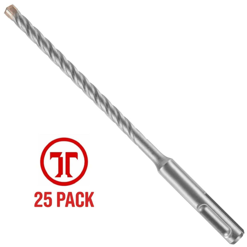 Bosch 25 Pack SDS Plus Bulldog Tough Rotary Hammer Drill Bit Bulk Four Cutter Carbide Tip Concrete Rebar Masonry Wholesale Contractor Boring Pack