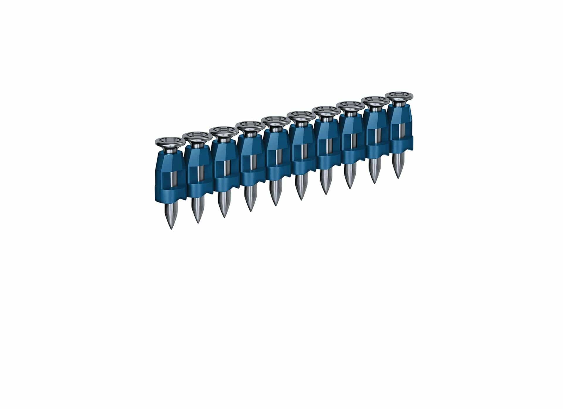 Bosch 3/4 Inch Zinc-Plated Masonry Nails 2-Gauge Smooth Shank Plastic Collated 1000-Pack for Concrete Nailers