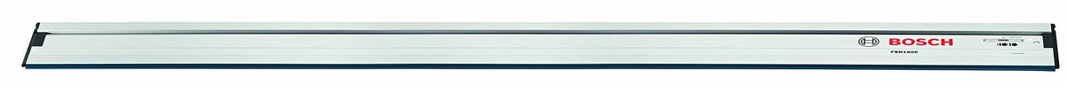 A direct side profile view of a single Bosch FSN1600 track saw guide rail.