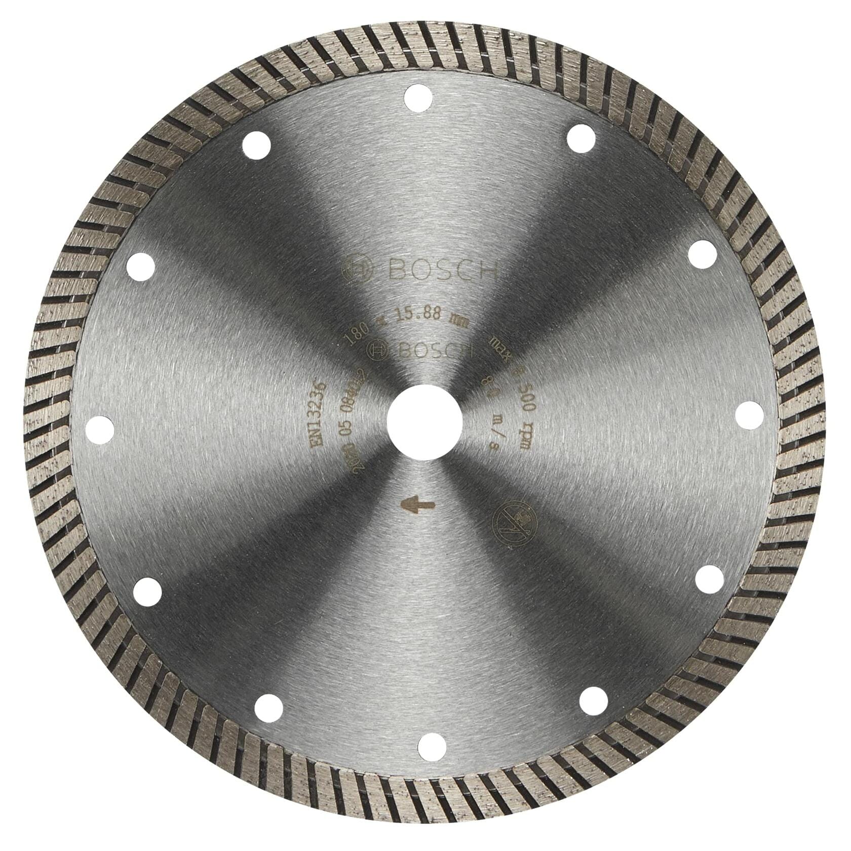 BOSCH DB766P 7 in. Specialized Turbo Rim Diamond Blade with 5/8 in. Arbor for fast wet and dry cutting.