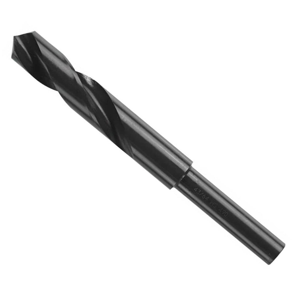 Studio view of the Bosch BL2171 black oxide drill bit showing the spiral flutes and reduced shank.
