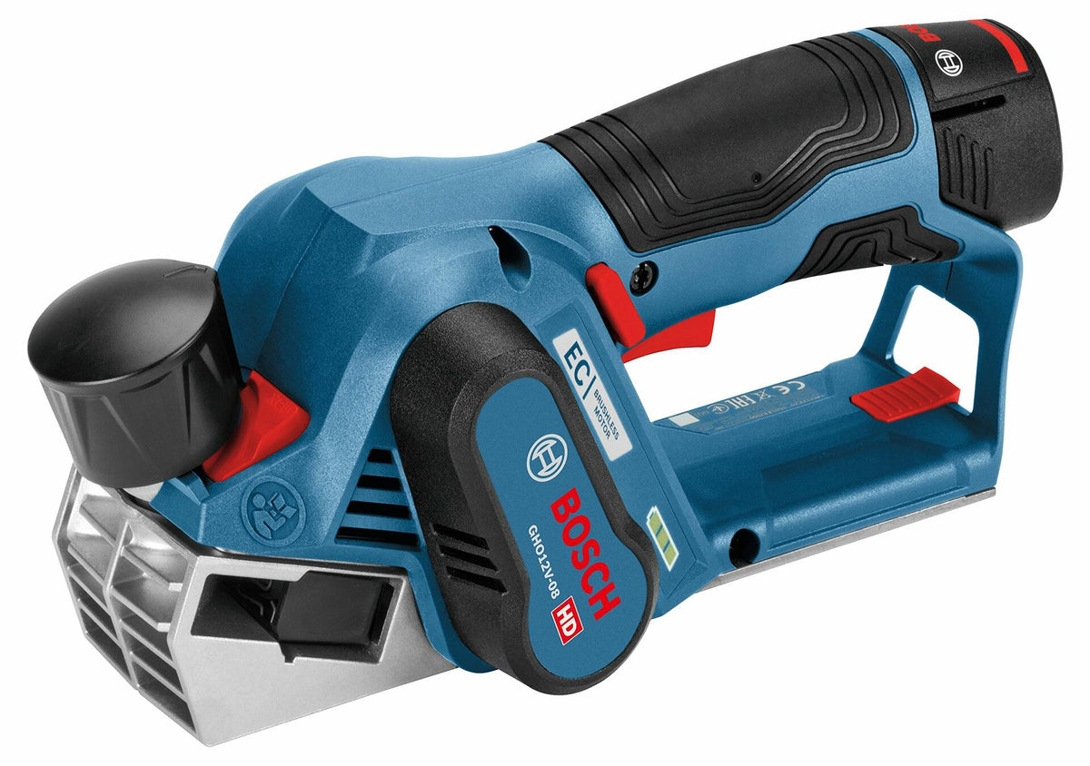 Bosch GHO12V-08N 12V Max Cordless Brushless Compact Hand Planer for trimming and finishing wood surfaces, tool only