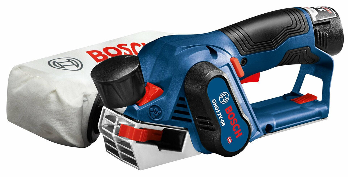Bosch GHO12V-08N 12V Max Cordless Brushless Planer with compact design for precise trimming and finishing, tool only