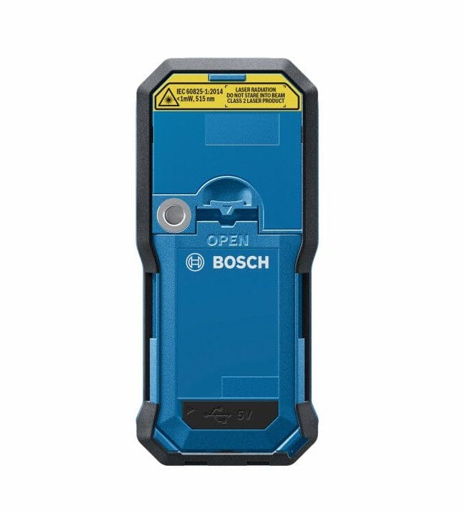 Full front view of the Bosch GBA37V10 lithium-ion rechargeable battery pack featuring the Bosch logo and the USB-C charging port at the bottom.