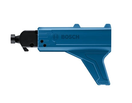 Bosch electric or pneumatic metal shear with blue body and black cutting head. Ergonomic handle and Bosch branding visible. Designed for precision sheet metal cutting.