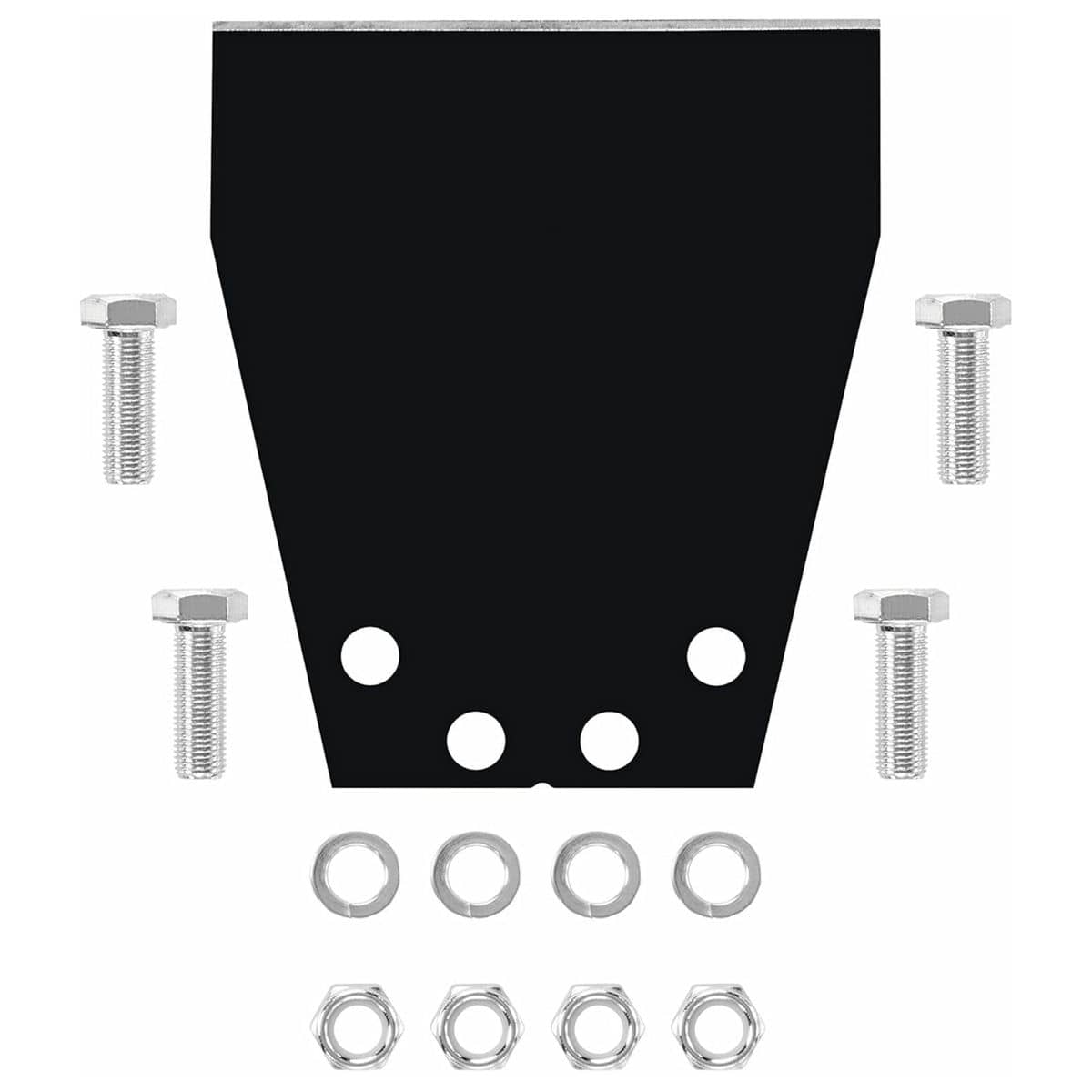 Bosch HS1918RK 6-inch SDS-Max floor scraper replacement blade kit displaying the heavy-duty alloy steel blade and secure bolt, nut, and washer fasteners for tile and mortar removal.