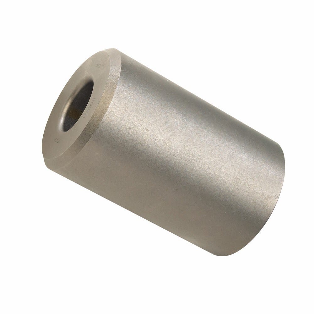 A studio product view focusing on the upper shank collar of the Bosch HS2126 driver tool against a pure white background, detailing the solid metal construction, rounded impact transition base, and the etched Bosch brand mark.