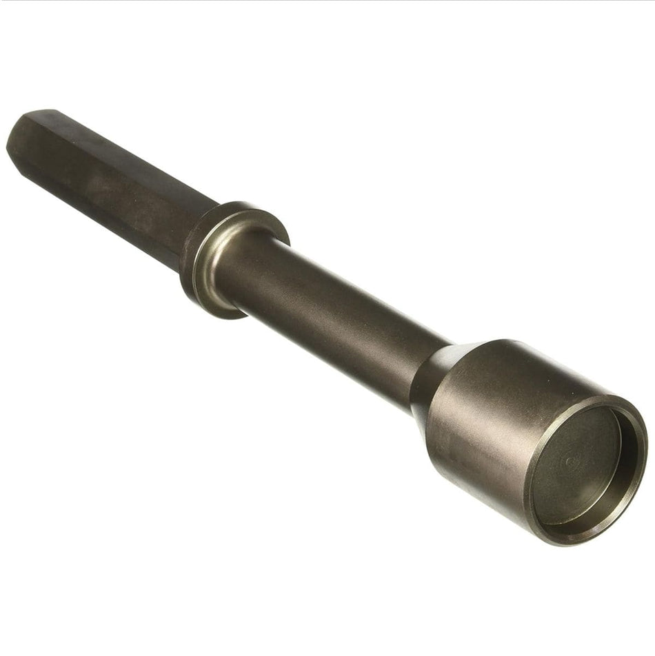 Bosch structural alloy steel spike pin driver model HS2171 showing the internal hollow cup driving head profile and universal 1-1/8 inch hex shank layout for driving ground anchors and concrete form pins.