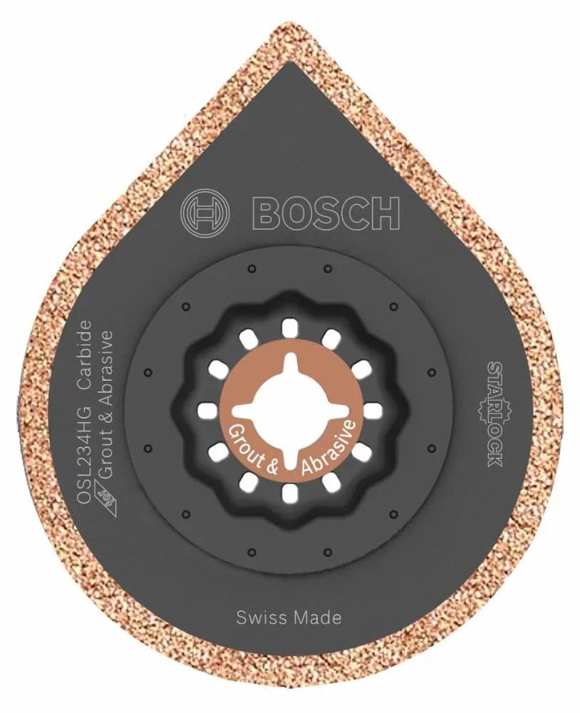 Bosch OSL234HG 2-3/4 Inch Starlock Oscillating Multi Tool Hybrid Grout Blade Carbide Grit for Tile and Thinset