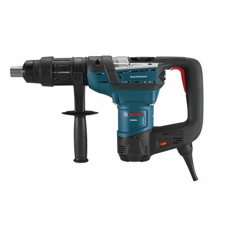 A side profile view of the blue and black Bosch RH540S combination hammer, showing its overall construction and design.