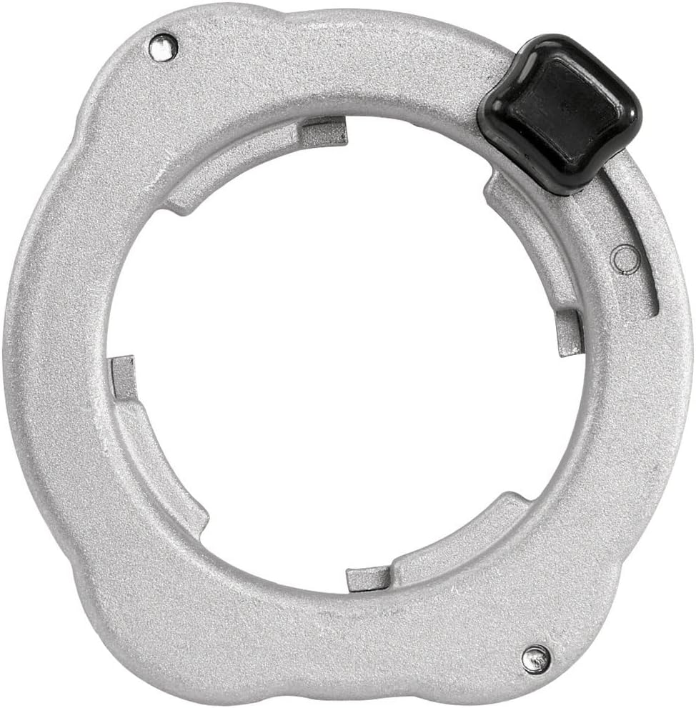 Bosch RA1126 quick-change router template guide adapter engineered for tool-free bushing installation.