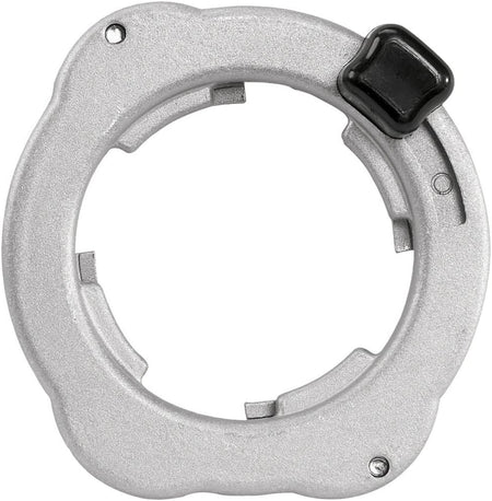 Bosch RA1126 quick-change router template guide adapter engineered for tool-free bushing installation.