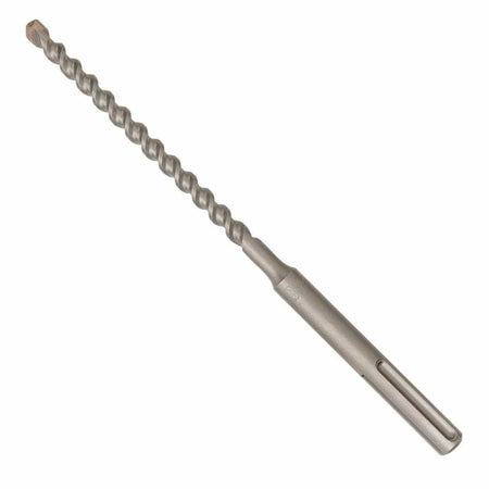 Bosch SDS Max SpeedX rotary hammer drill bit showcasing its industrial slotted drive shank configuration, extended spiral flute geometry designed for faster dust removal, and a solid carbide cutting head engineered for heavy duty reinforced concrete and masonry stone penetration isolated diagonally on a white background.