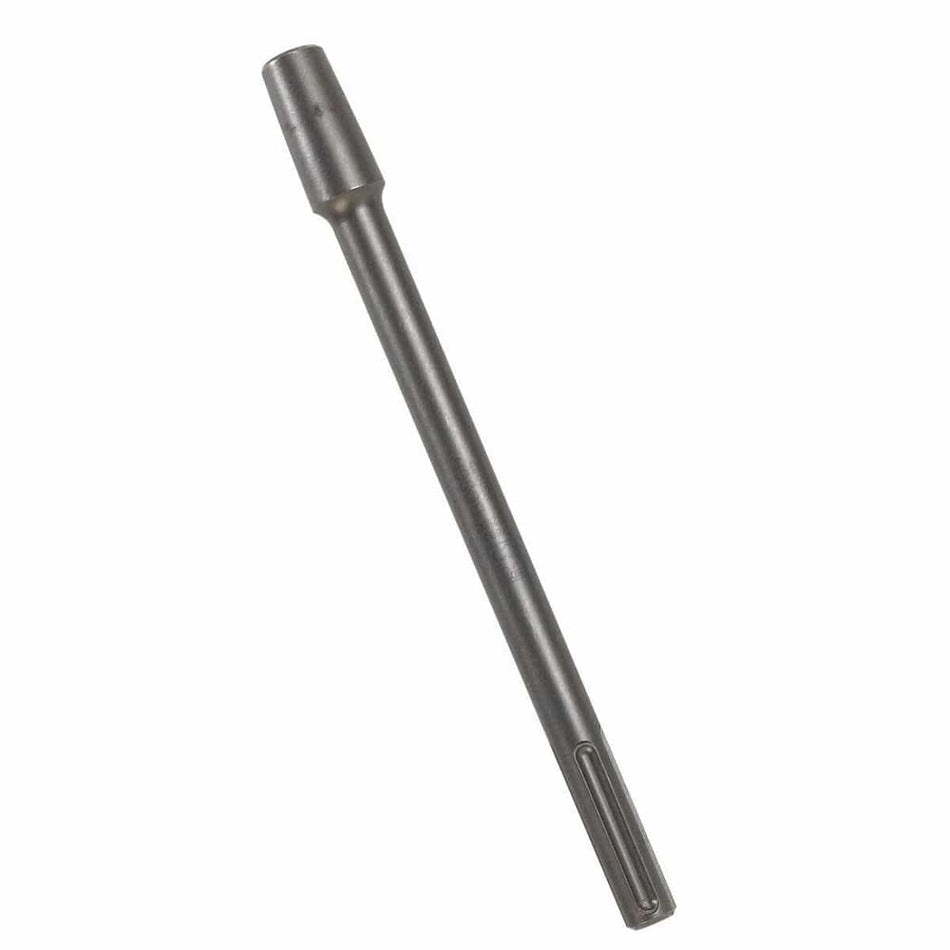 Bosch nine inch SDS Max tamper plate shank adapter model HS1927 featuring a conical toolholder head and premium structural alloy steel body construction for heavy duty concrete scabber bushing heads isolated on a white background.
