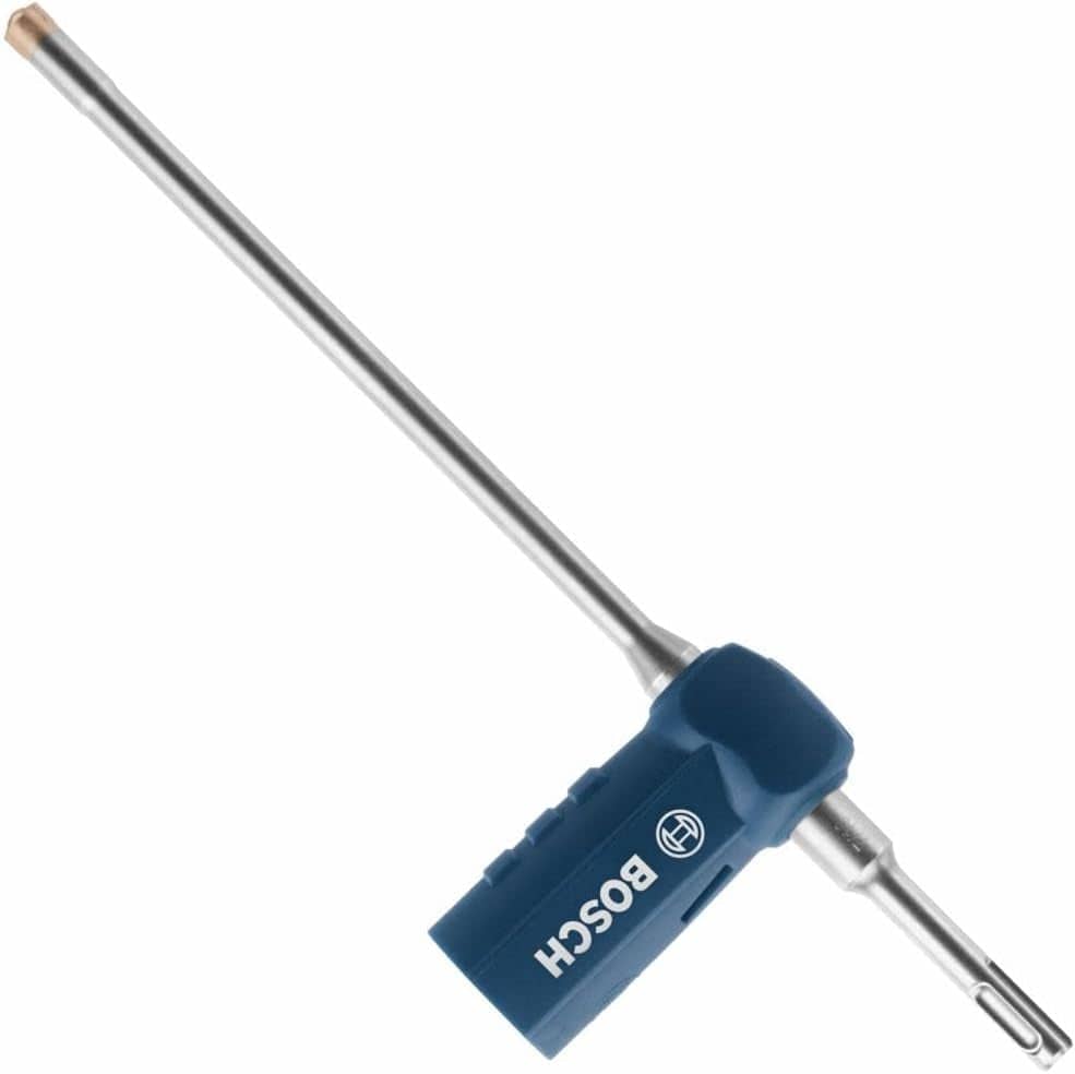 Studio view of the 7/16 inch Speed Clean hollow drill bit featuring the blue vacuum adapter hub and SDS-plus shank.