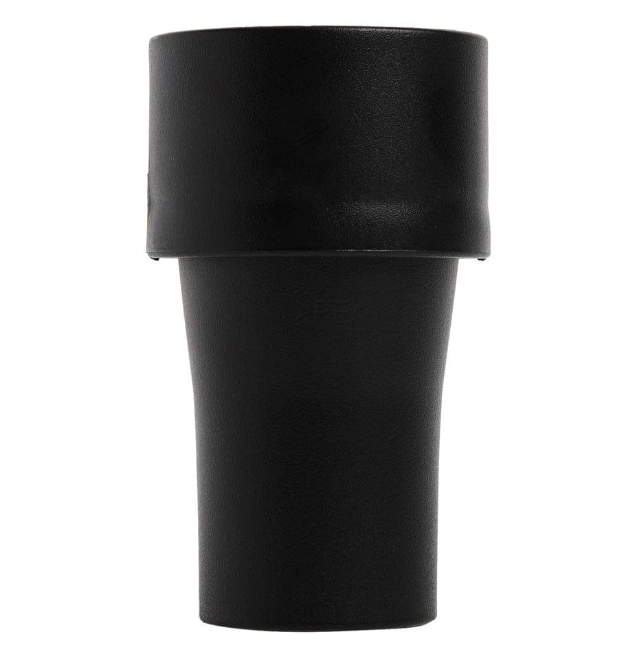 Side profile of the Bosch vacuum adapter, highlighting the stepped design to connect 35mm hoses to larger dust ports.