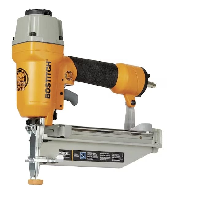 A three-quarter profile studio shot of the Bostitch BTFP1664K 16-gauge finish nailer.