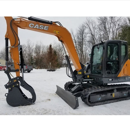 CASE CX80C compact excavator with hydraulic arm and bucket attachment, rubber tracks, and cab; designed for precision earthmoving in confined construction spaces.
Let me know if you'd like these paired with metafields or bundled into an alt text compliance sheet for catalog upload.