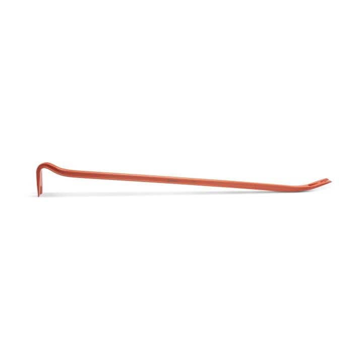 The image shows a very long, solid steel tool. It's about 42 inches long and shaped like a curved "S." One end is flat and pointed for prying, and the other end is slightly