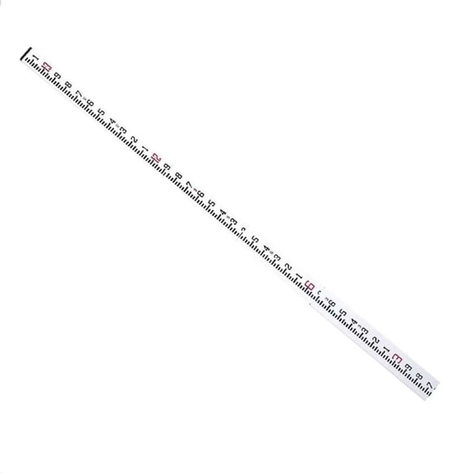 A professional CST/berger 13-foot fiberglass leveling rod shown at an angle, featuring high-visibility MeasureMark graduations in feet, inches, and eighths on a non-conductive, surveying-grade grade stick.