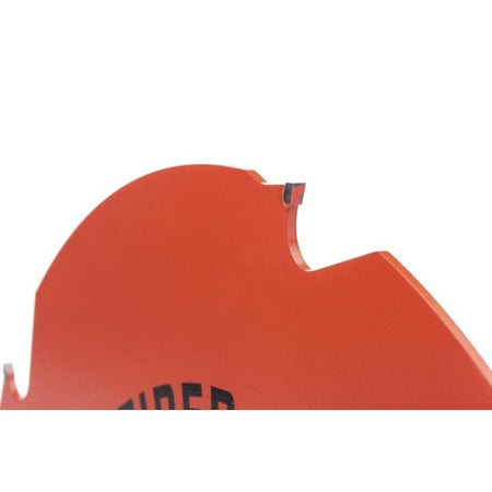 Extreme close-up of the perimeter of the Crescent fiber cement saw blade, showing the thick, durable PCD diamond teeth profile.