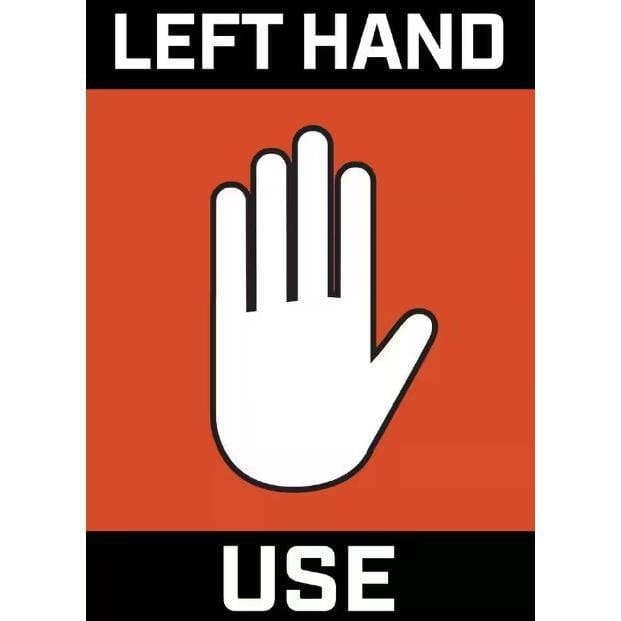 A graphic icon indicating the CW10TL shears are specifically designed for left-handed use.