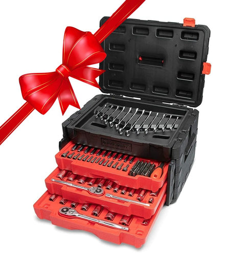 Crescent 229 Piece 1/4, 3/8 & 1/2 Drive Mechanics Hand Tool Set with 3 Drawer Storage Case CTK229C