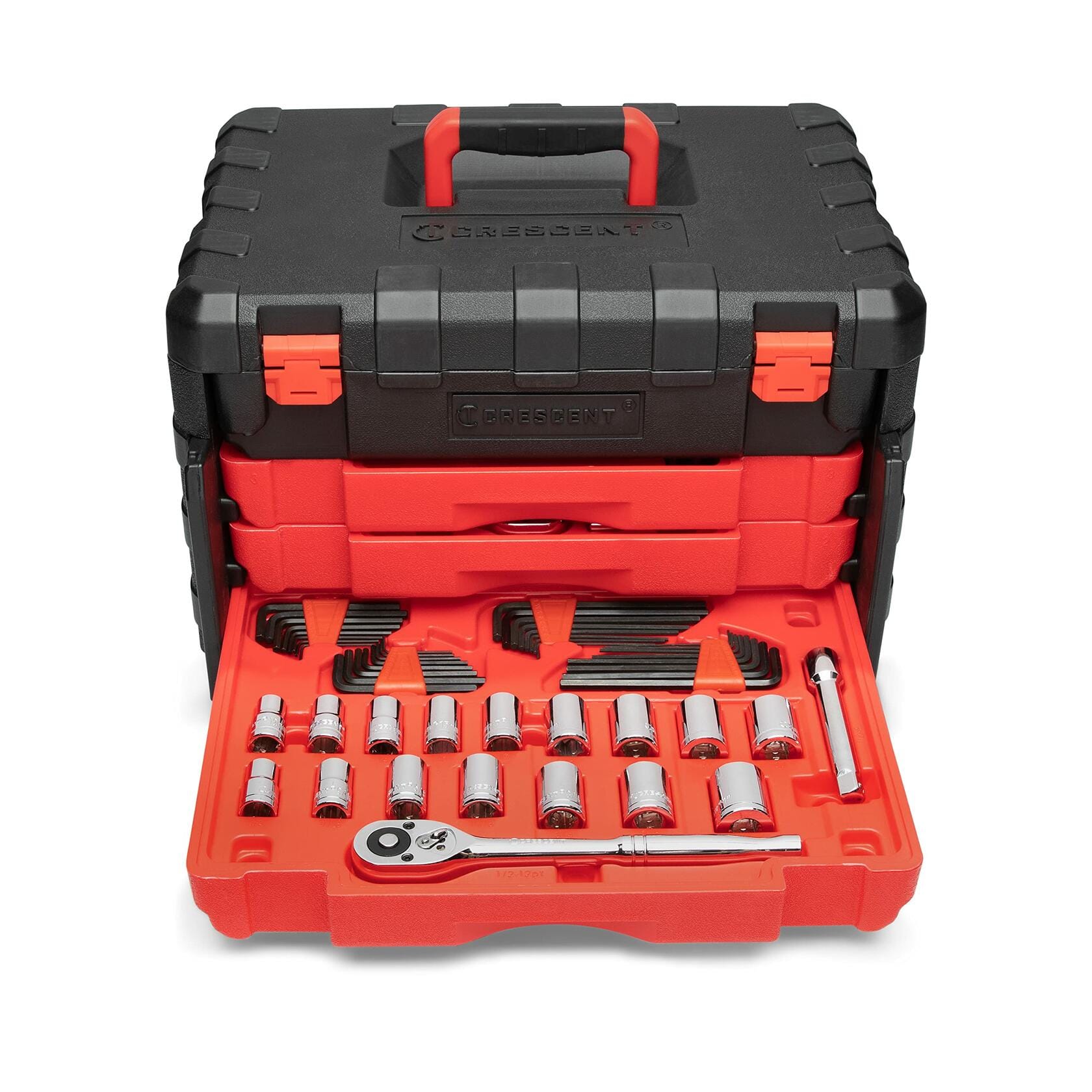 Crescent 229 Piece 1/4, 3/8 & 1/2 Drive Mechanics Hand Tool Set with 3 Drawer Storage Case CTK229C