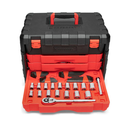 Crescent 229 Piece 1/4, 3/8 & 1/2 Drive Mechanics Hand Tool Set with 3 Drawer Storage Case CTK229C