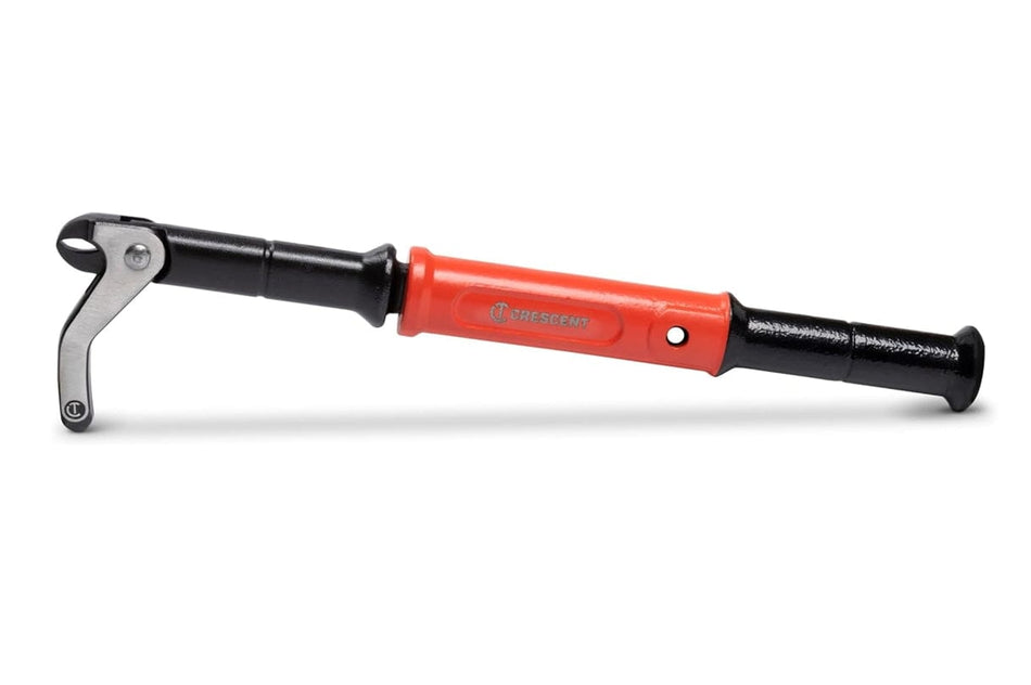 A full side profile studio shot of the Crescent 56NP 19-inch sliding joint nail puller.