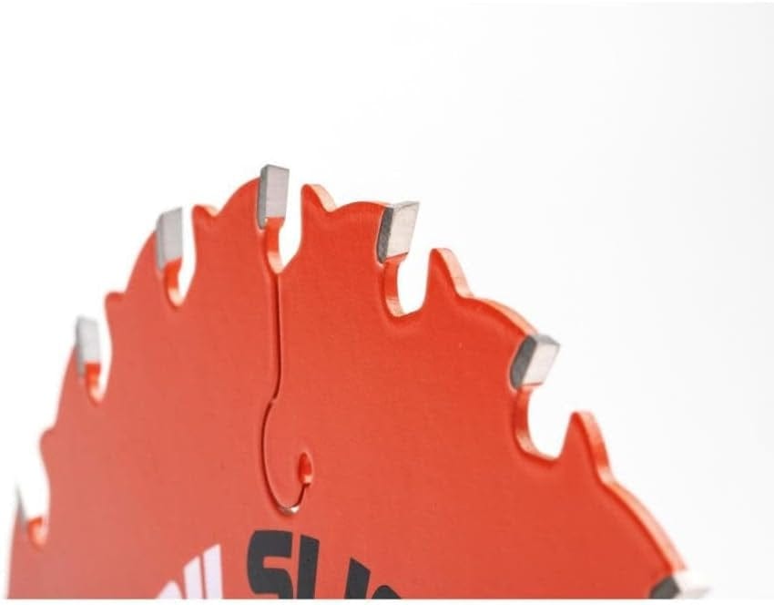 A macro close-up view of the premium high-impact carbide teeth on the Crescent CSBFR-624 framing blade, emphasizing the sharp cutting edge and durable anti-kickback tooth design.