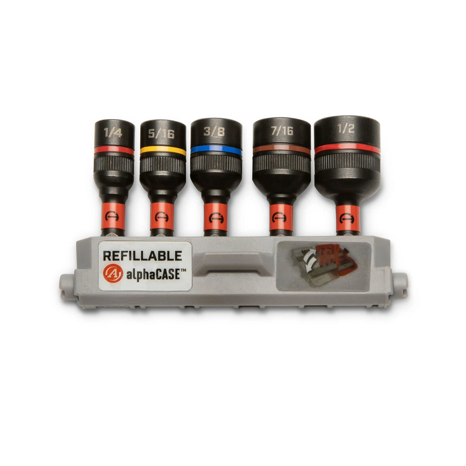 Crescent APEX Bolt Biter 5pc Impact Nut Driver and Extractor Set CAVBXM1R-5 Bi-Directional Tapered Socket Design for Damaged Rounded Rusted Fasteners