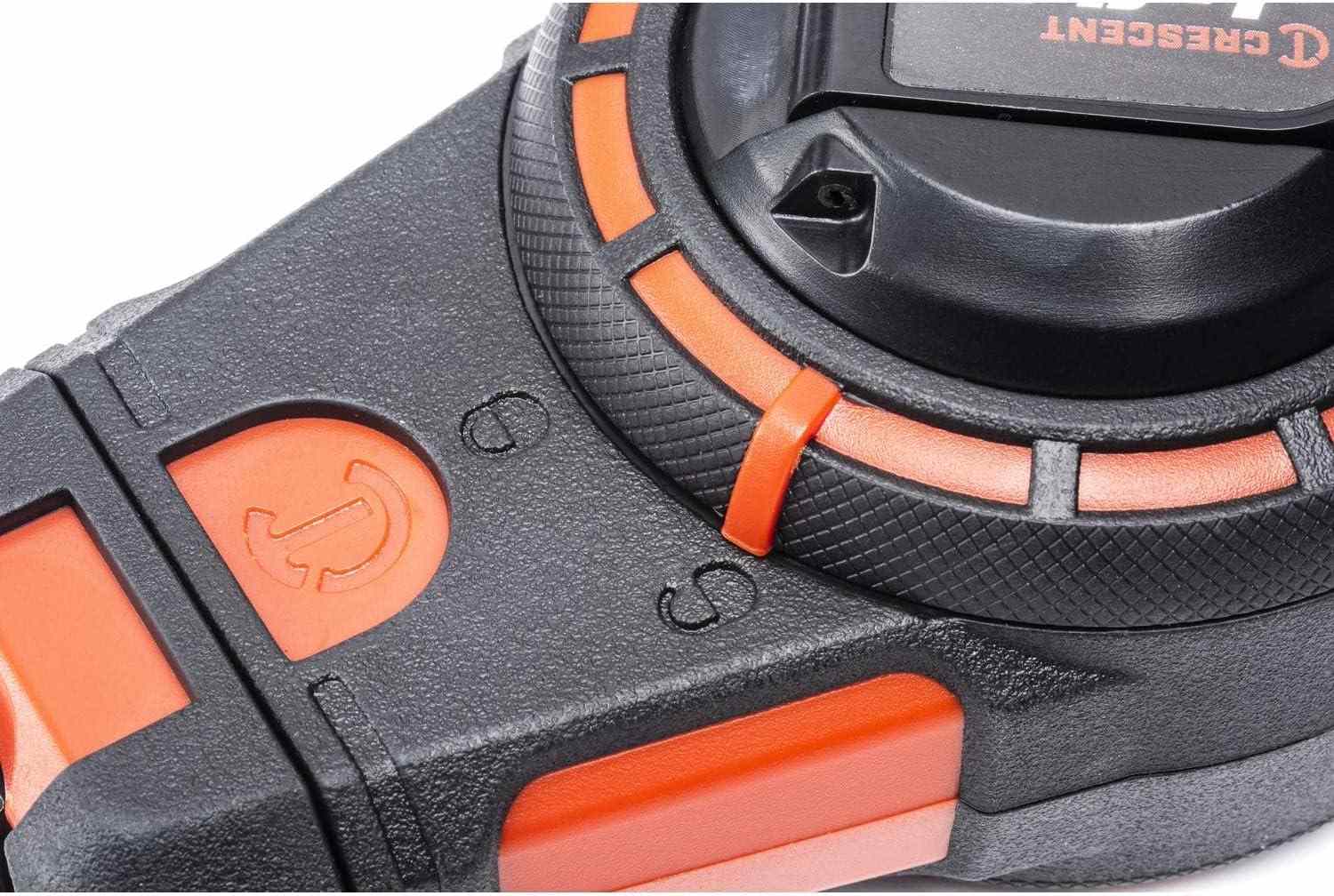 Close-up detail of the Crescent Lufkin chalk reel locking mechanism and rotating hub, emphasizing the professional build quality for precise layout marking.