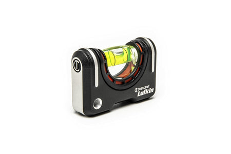 A three-quarter studio shot of the Crescent Lufkin pocket level, model LPL1000-02, on a white background.