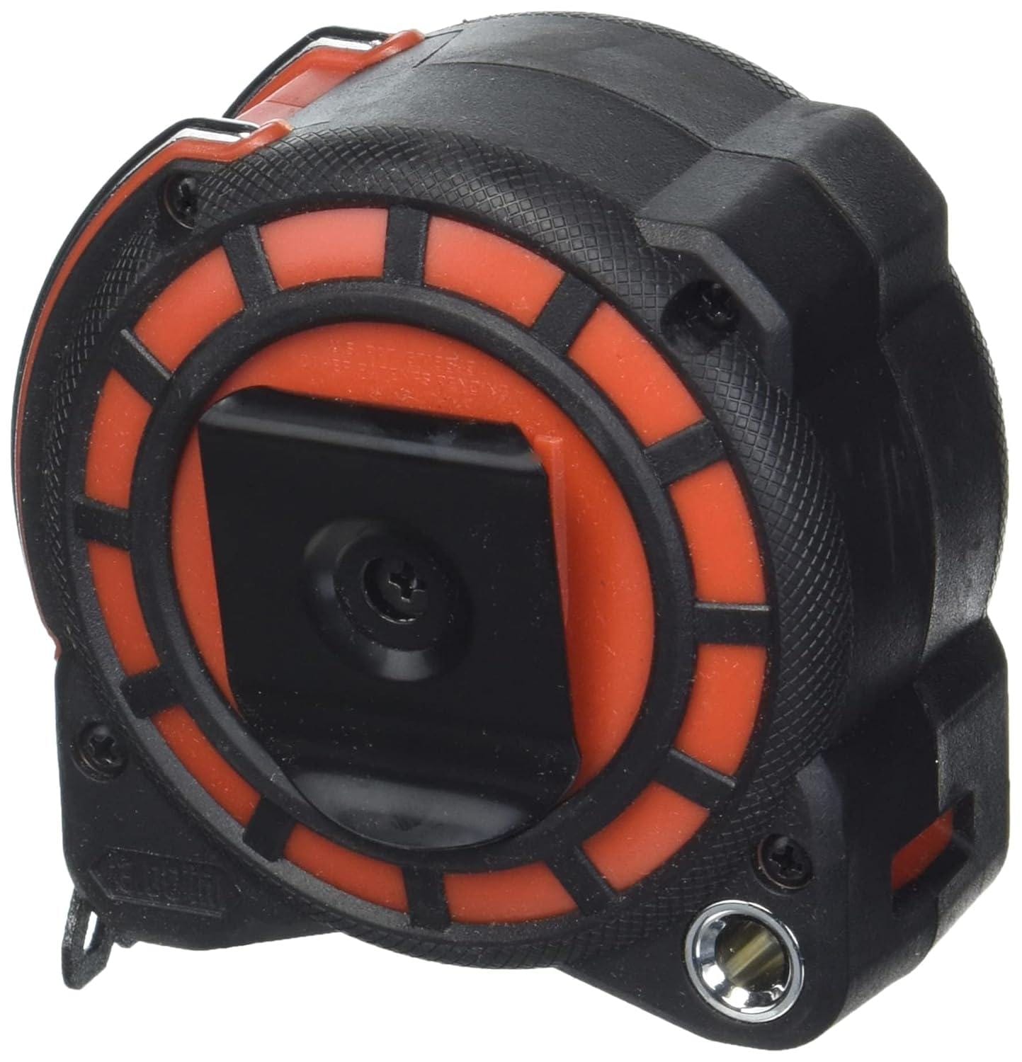 Rear view of the L1125CME professional measuring tool showcasing the heavy-duty black steel belt clip and the integrated steel tether point designed for safety when working at heights.