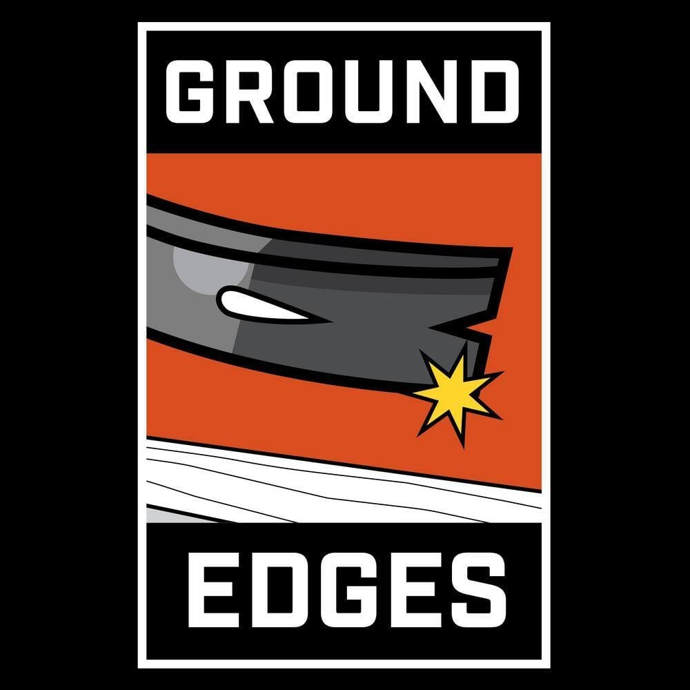 Ground edges graphic illustrating the tapered, precision-ground tips of the Crescent molding bar designed to access tight spaces without marring finished surfaces.