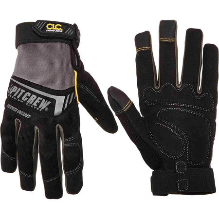 Custom Leathercraft 205B Engine Crew Mechanics Work Gloves Medium Synthetic Leather Touchscreen compatible
