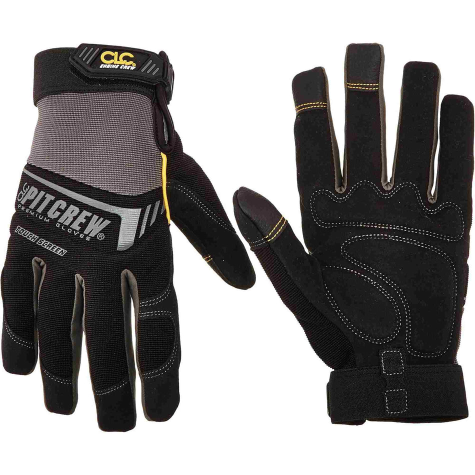 Custom Leathercraft 205B Engine Crew Mechanics Work Gloves Medium Synthetic Leather Touchscreen compatible