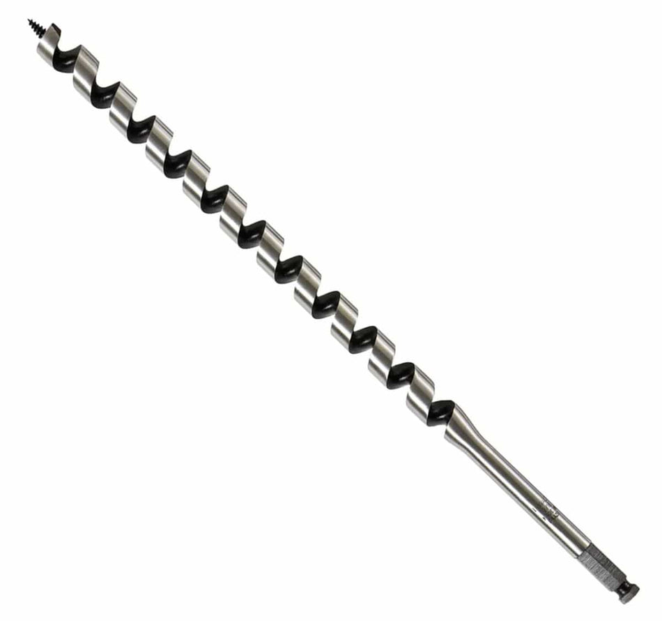 DEWALT 13/16 Inch x 17 Inch Power Ship Auger Bit for Wood and Nail Embedded Lumber with Self Feed Spur 7/16 Inch Quick Change Ball Groove Shank DW1684